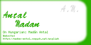 antal madan business card